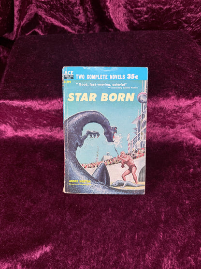 Vintage Star Born by Andre Norton Ace Double Paperback 1958 First Ace Printing D-299