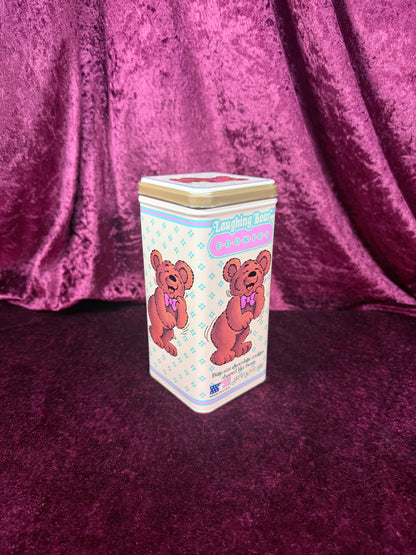 Vintage Metal Cookie Tin – Laughing Bear Cookies Made in USA