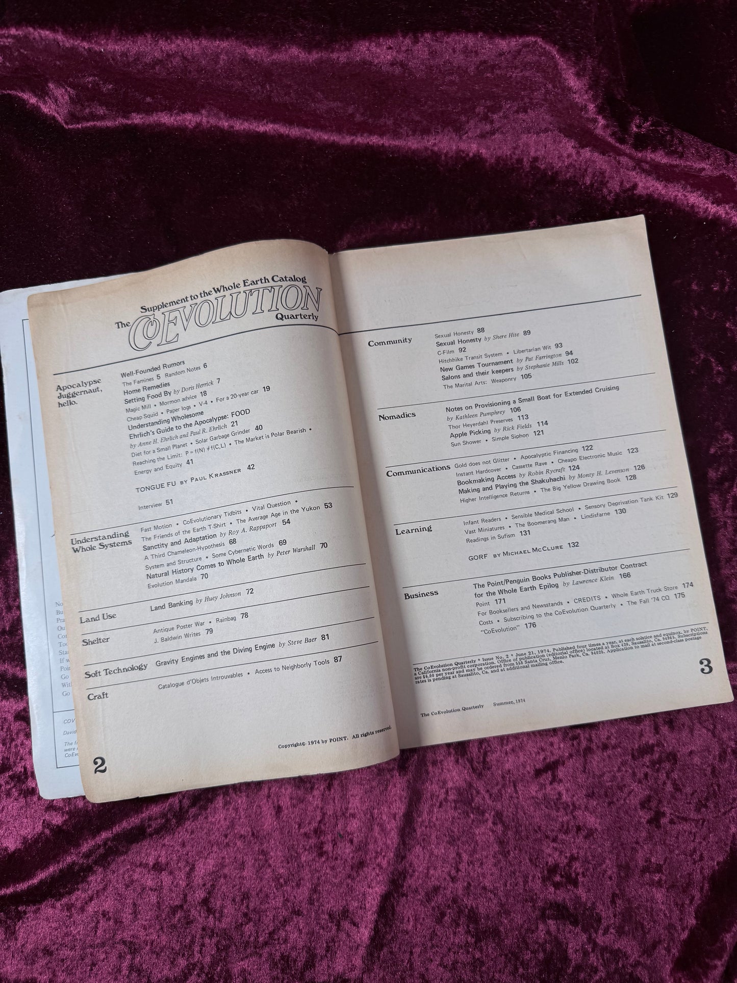 Vintage CoEvolution Quarterly Magazine Summer 1974 Whole Earth Catalog Supplement
