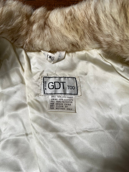 Vintage Clothing - 1980s Fur Jacket - Dyed Rabbit Fur - GDT Too - Small