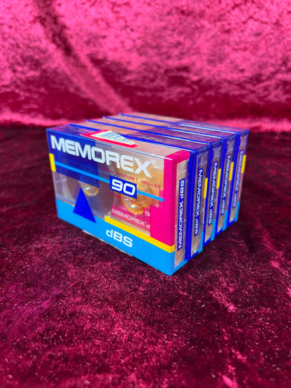 Cassette Tape - Blank Tape 5-Pack - Memorex DBS 90