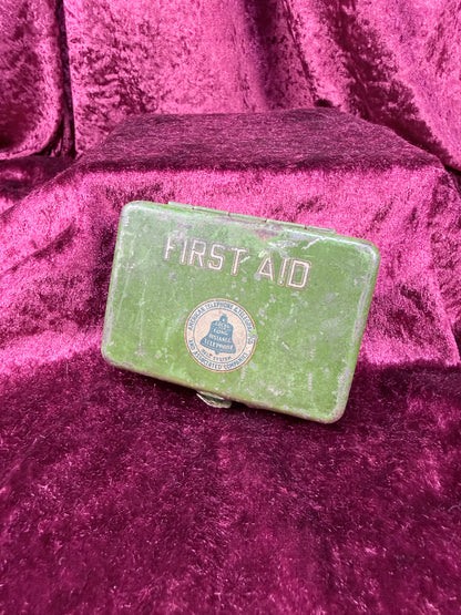 Vintage Metal First Aid Kit – Bell System Telephone Company Medical Tin
