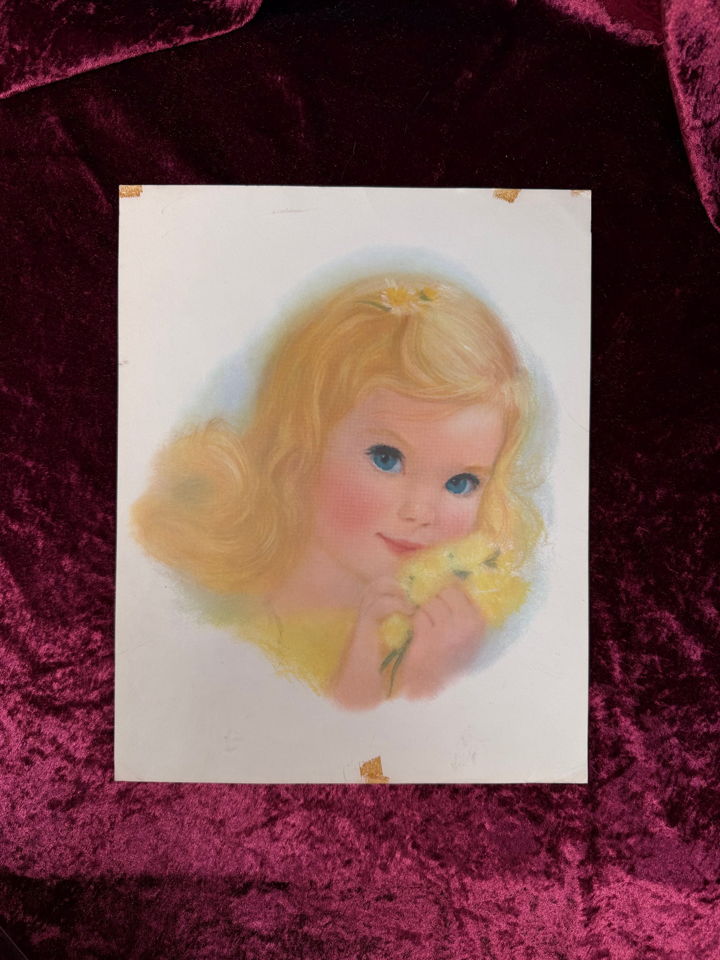 Vintage Ephemera - 1960s Print - American Beauty Flower Girl - Northern Paper Mill