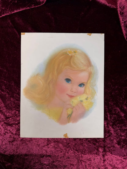 Vintage Ephemera - 1960s Print - American Beauty Flower Girl - Northern Paper Mill