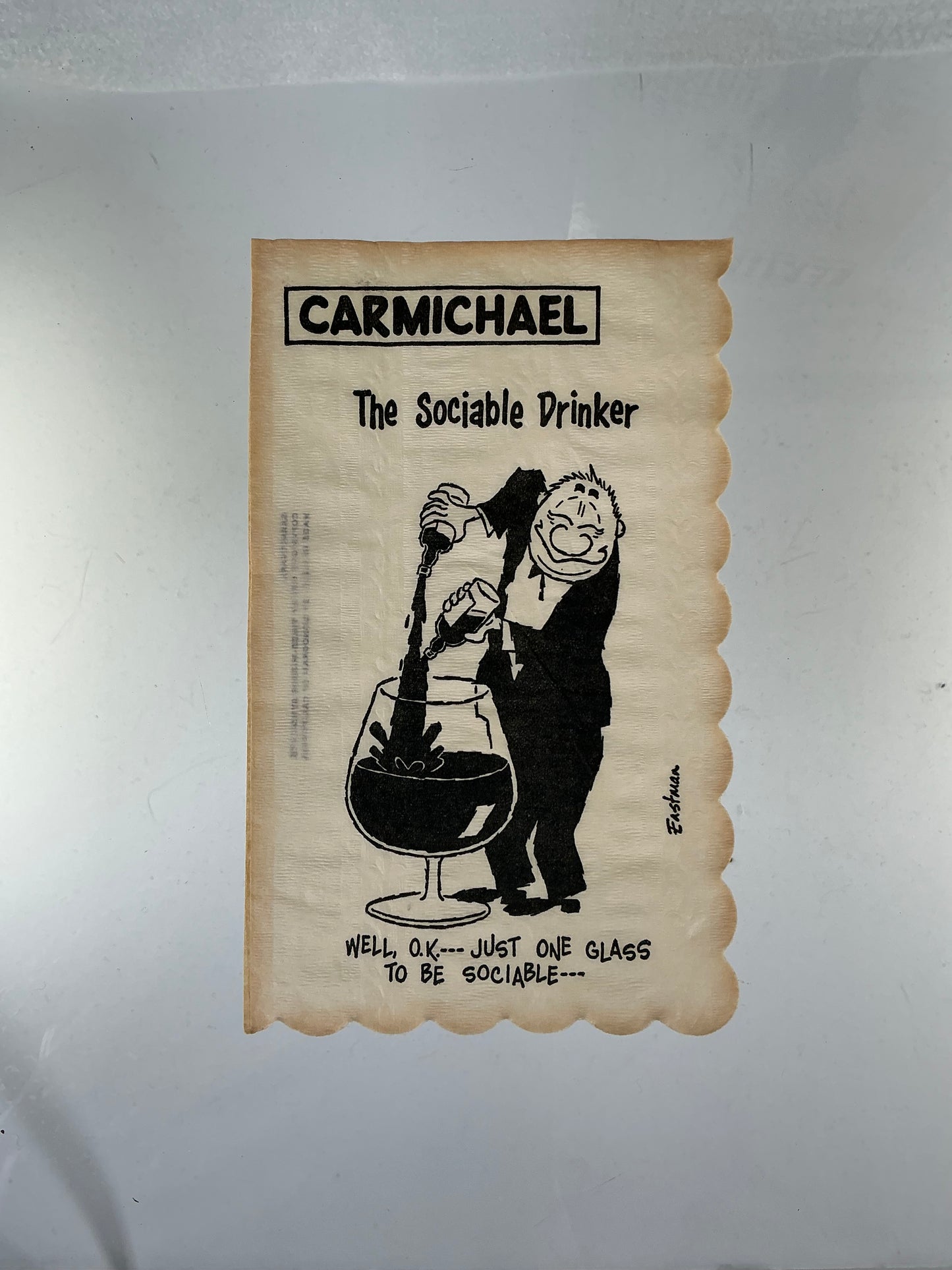 Vintage Cocktail Napkins - Carmichael by Eastman - Illustrated Icebreakers - 1950s