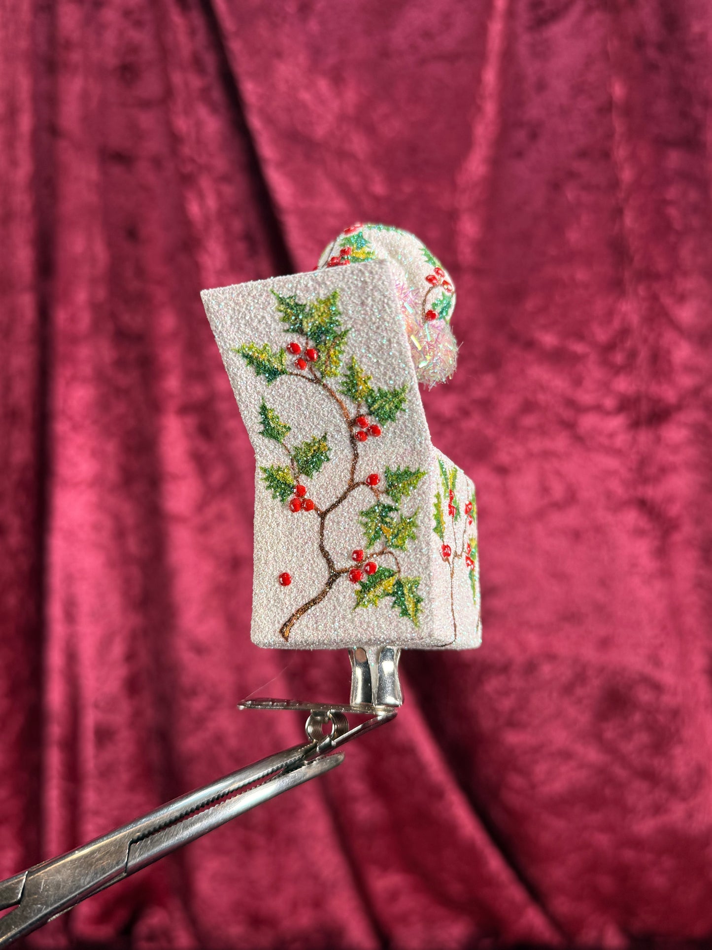 Vintage Christmas - Handblown Glass Clip On Ornament - Christmas Jack-In-The-Box - Patricia Breen - Poland