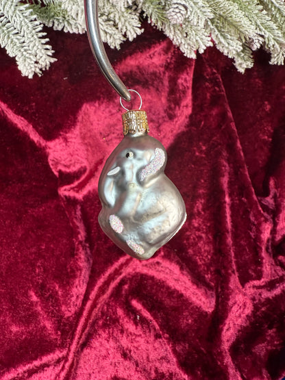 Vintage Christmas - Handblown Glass Ornament - Elephant - Czech Republic