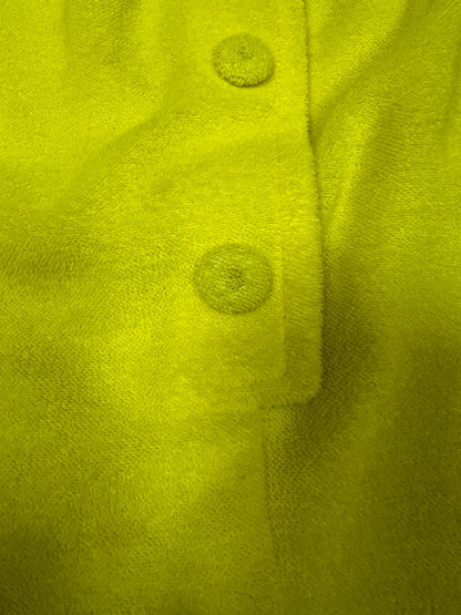 Vintage 1970s Yellow Terrycloth Playsuit - Strapless Belted Bathing Suit Cover-Up - Small