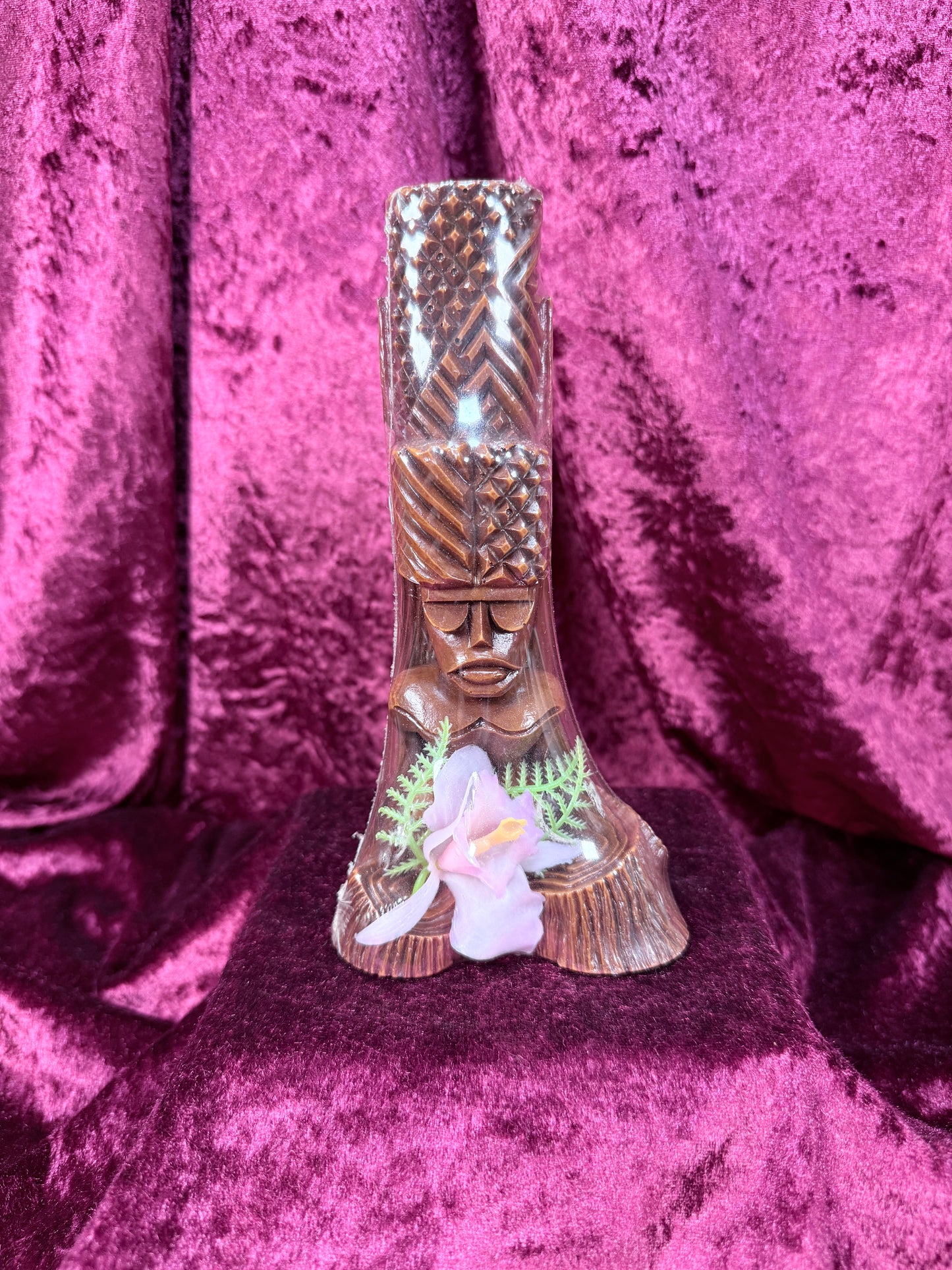 Vintage Hapa-Wood Tiki Figurine – Sealed Kanaloa Polynesian God Coco Joe's Hawaii