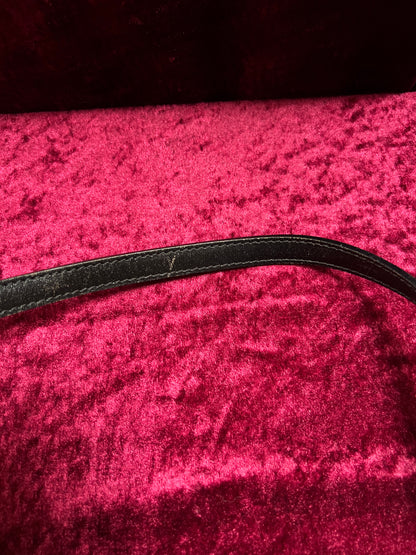 Vintage Black Leather Crossbody Bag - Bally Italy Saddle Purse