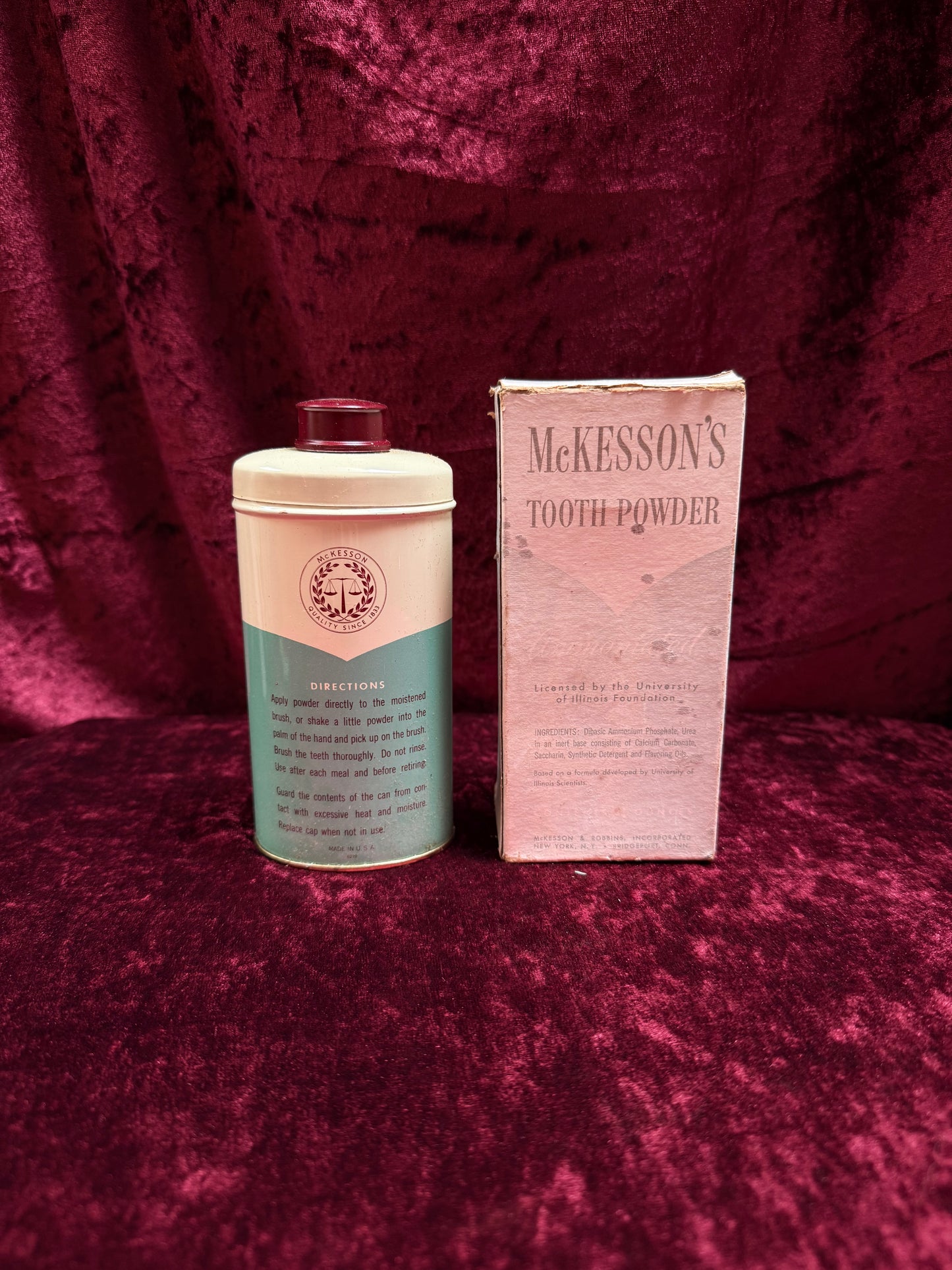 Vintage Medicine Cabinet - McKessons Tooth Powder with Box - New in Box - 1940s