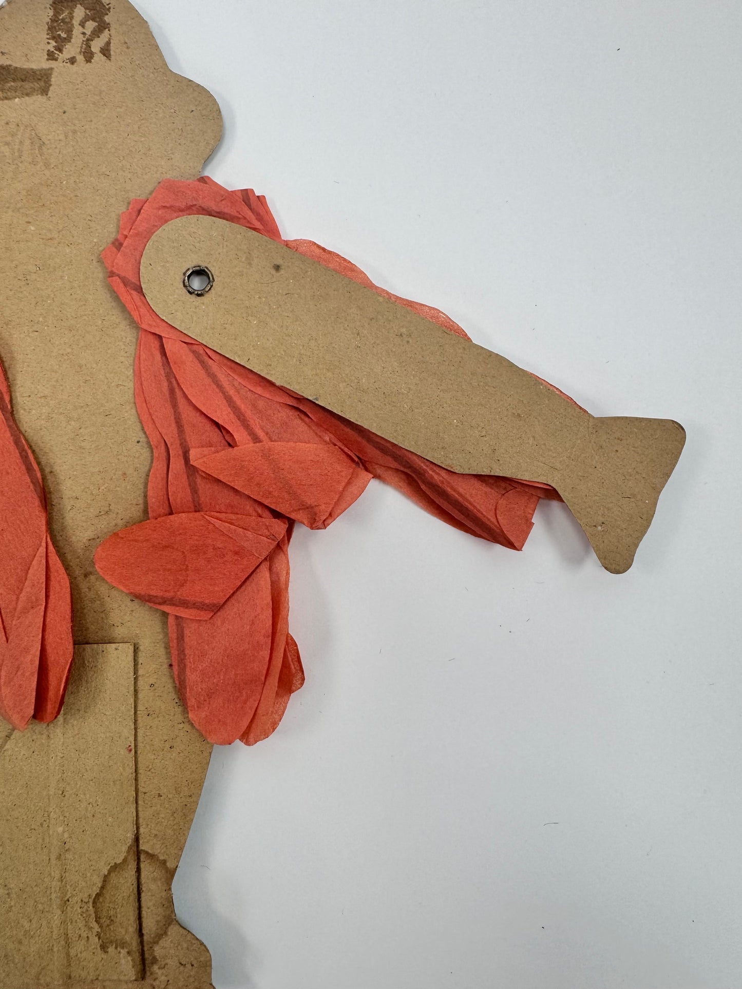 Vintage Paper Decoration | "Winged Scarecrow" w/ Crepe Paper Pop Up Wings | Made in Japan