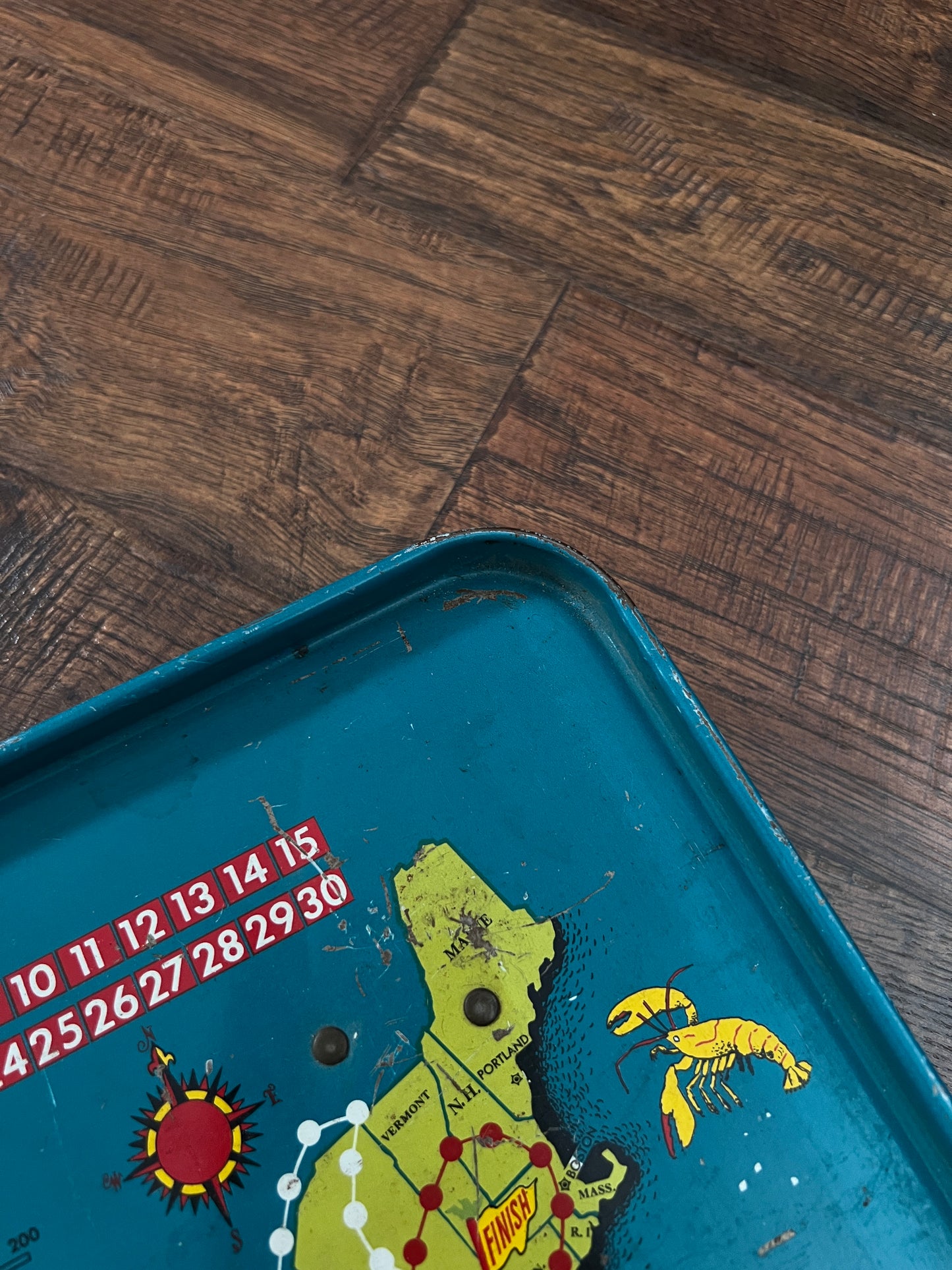 Vintage Metal TV Tray - Replogle Play-Tray USA Map Game