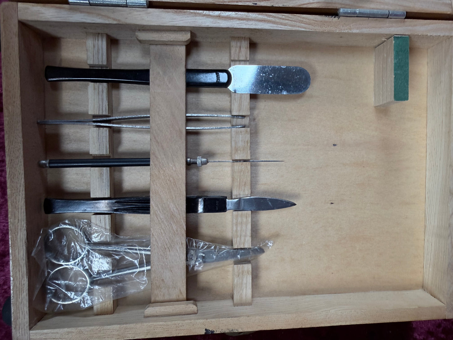 Vintage Tasco Metal Microscope Set – Complete Japanese Student Science Kit with 3 Prepared Slide Collections