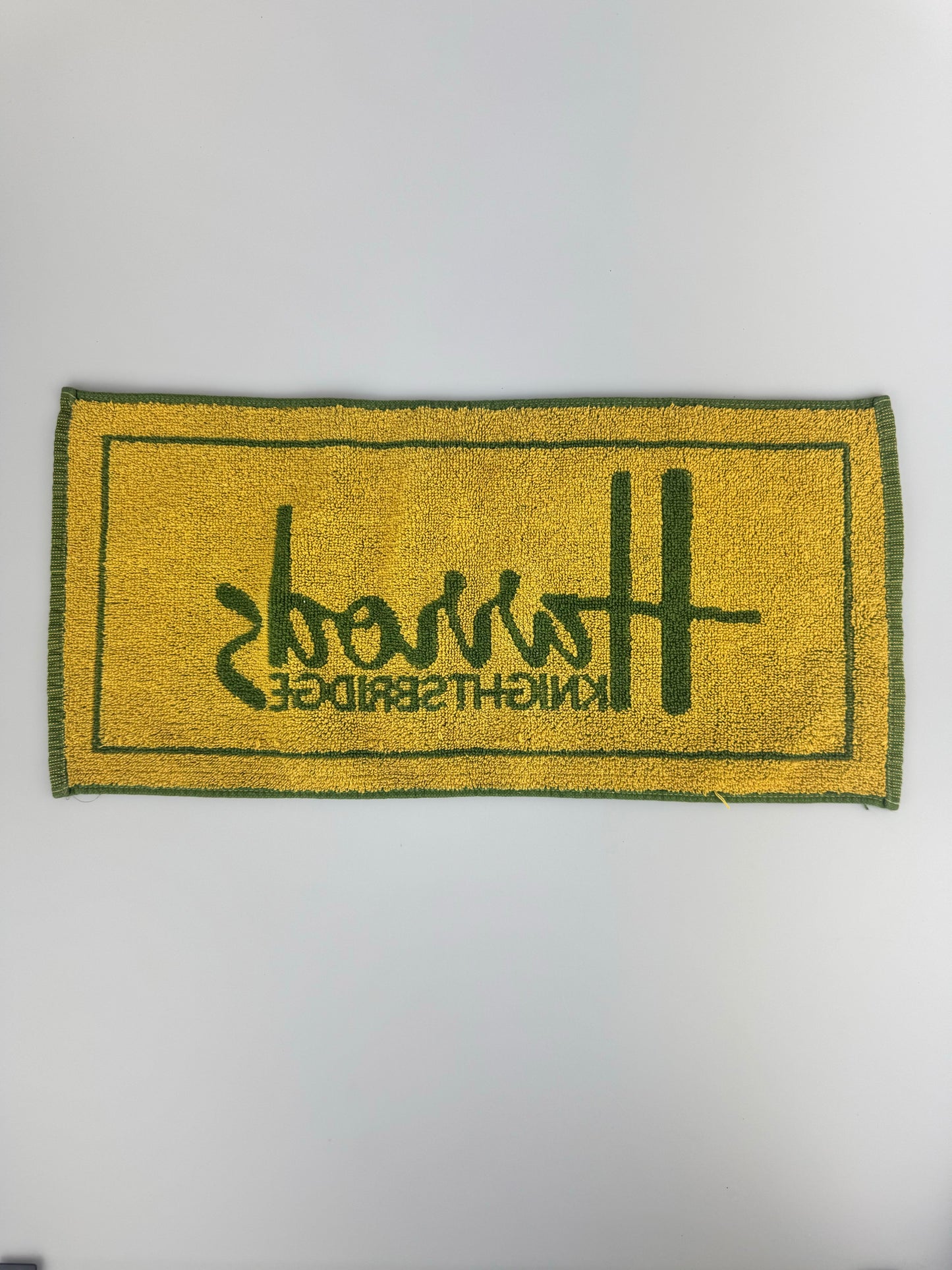 Vintage Harrods Knightsbridge Green & Yellow Bar Towel – The Cat Vintage