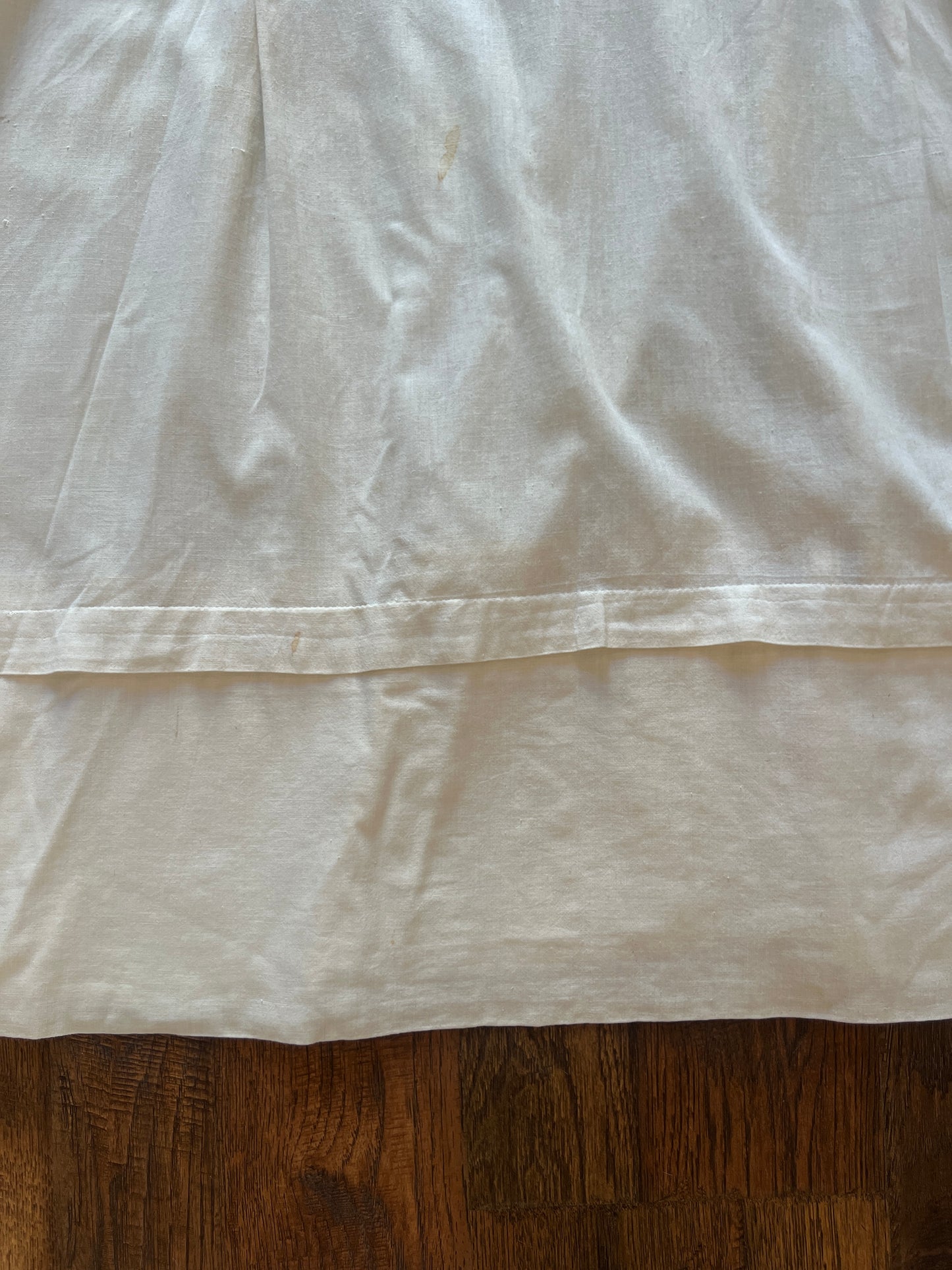 Vintage Handmade Cotton Linen Caftan - Pink Embroidered Boho Tunic Dress - Medium