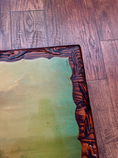 Vintage 1970s Lacquered Wood Wall Art – "Overpopulation" by John Pitre