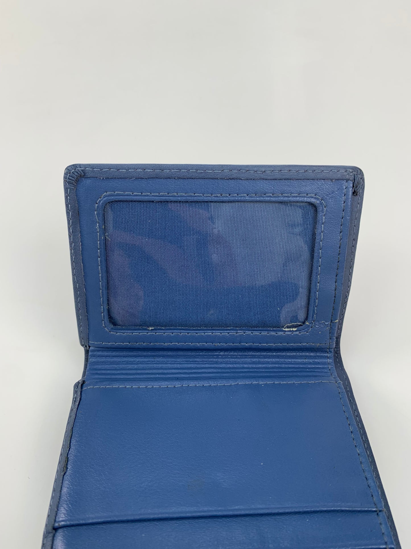 Vintage Wallet - Genuine Leather Trifold Wallet - Blue - Rolfs