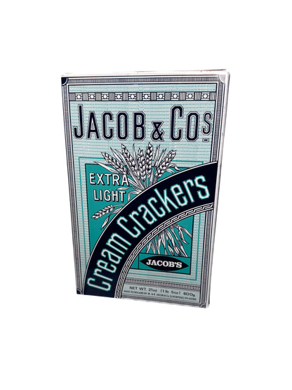 Vintage Metal Tin - Jacob & Co Extra Light Cream Cheese Crackers - 21 Oz - Made In England