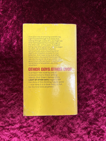 Vintage Paperback Book - Other Days, Other Eyes - Bob Shaw - Ace Books 1972