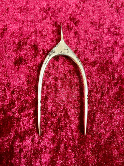 Vintage Oddities - Antique Sterling Silver Sugar Tongs - Wishbone