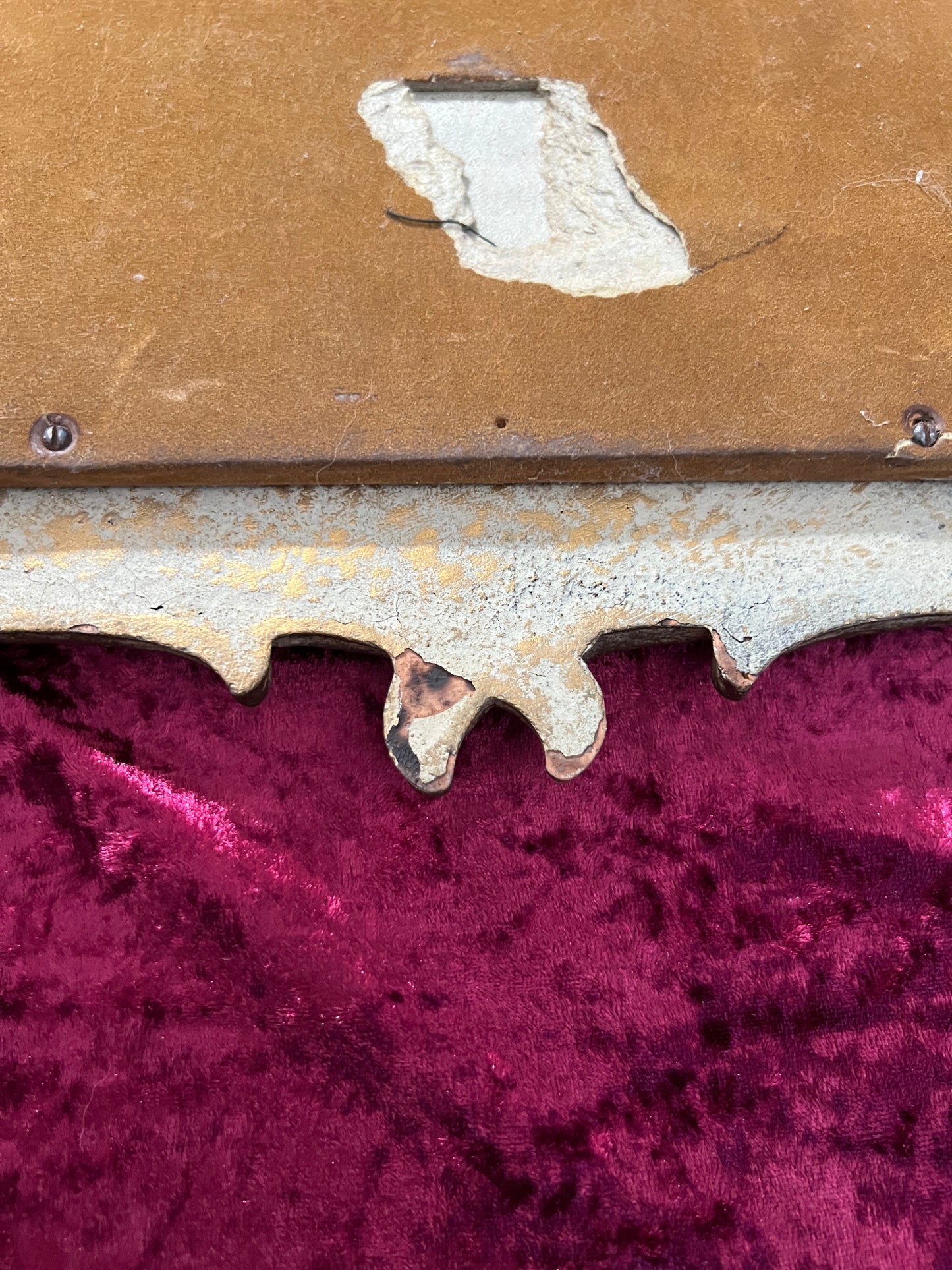 Vintage Syroco Wood Wall Mirror - Ornate Rococo Gold Hued Frame