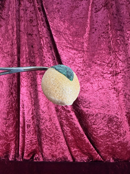 Vintage Christmas - Handblown Glass Ornament - Venetian Dew Lemon - Germany