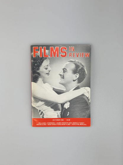 Films In Review Magazine - October 1983 - Hume Cronyn, Jessica Tandy, Kevin Kline