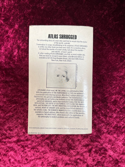 Vintage Paperback Book - Atlas Shrugged - Ayn Rand - A Signet Novel 1957