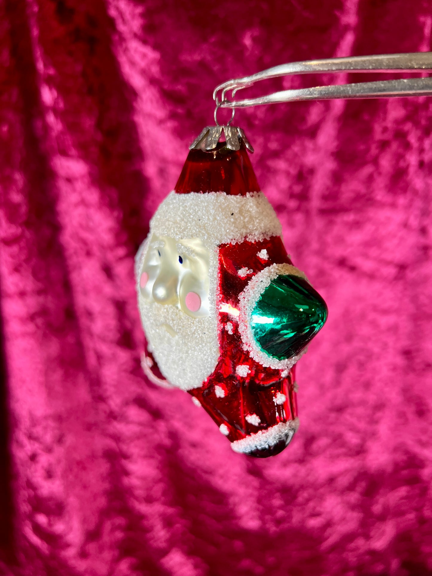 Vintage Christmas - Handblown Glass Ornament - Star Shaped Santa Claus - Discover Channel Store