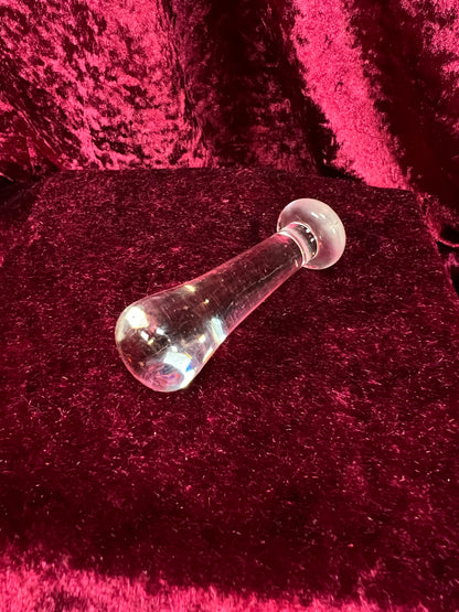 Vintage Miniature Clear Glass Mortar and Pestle - Apothecary Pharmacy Style