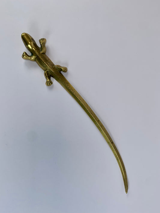 Vintage Brass Home Decor - Lizard Letter Opener