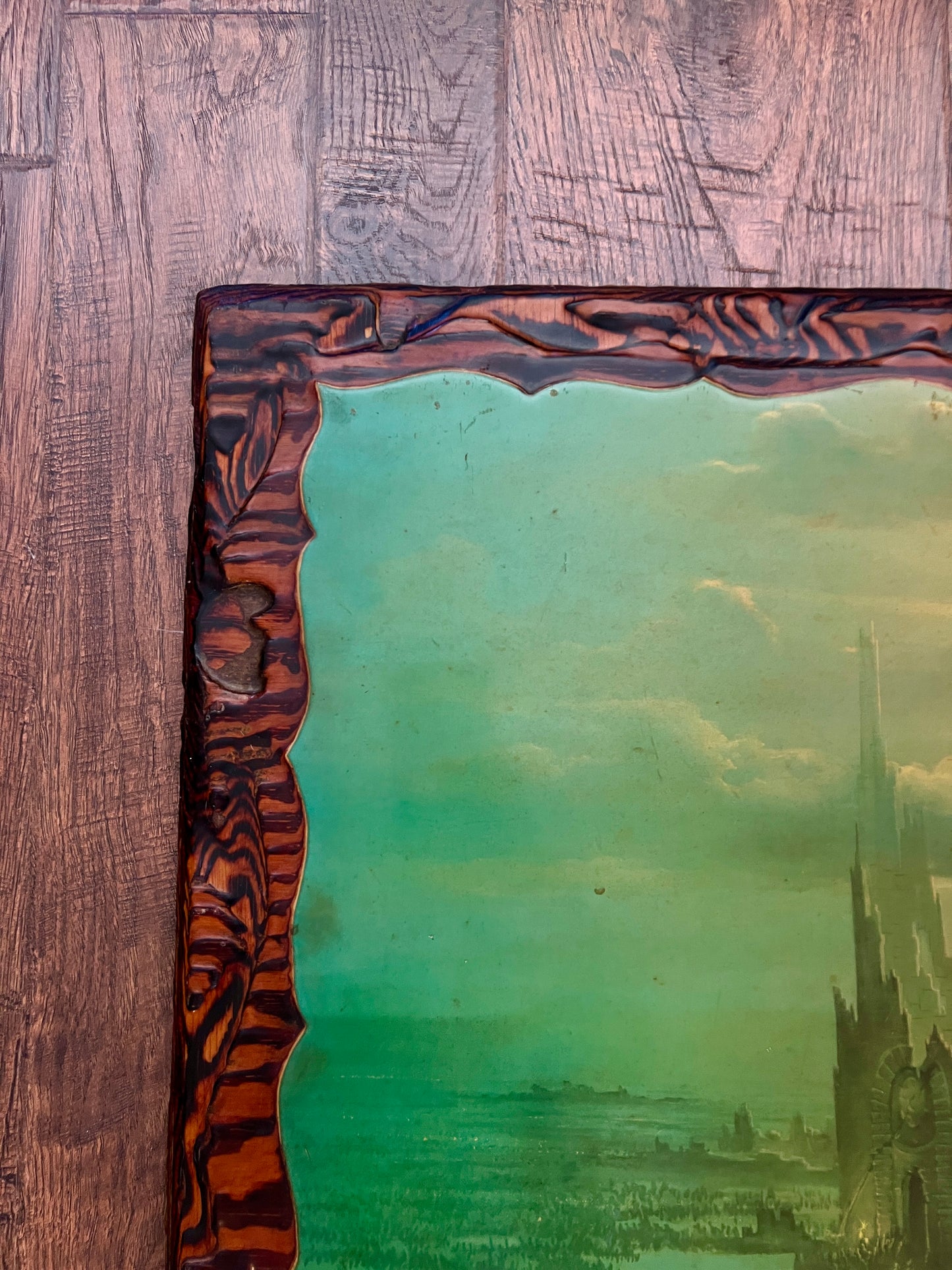 Vintage 1970s Lacquered Wood Wall Art – "Overpopulation" by John Pitre