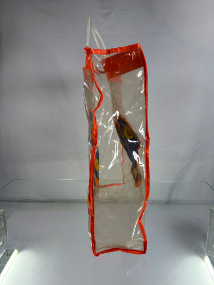 Vintage Accessories - Plastic Market Bag - Groovy Butterfly 1970s