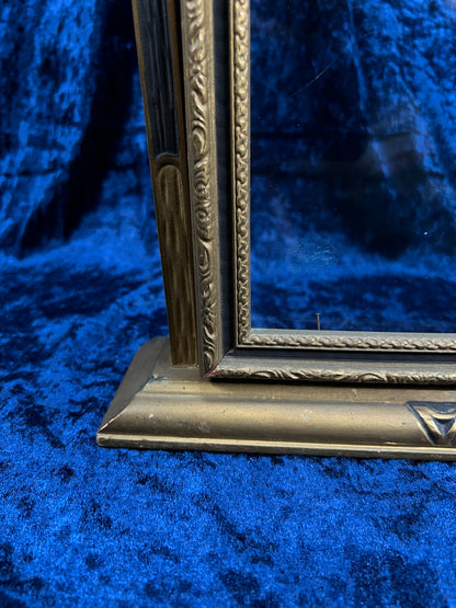 Antique Art Deco Picture Frame – Gold & Charcoal Ornate Tilt Design