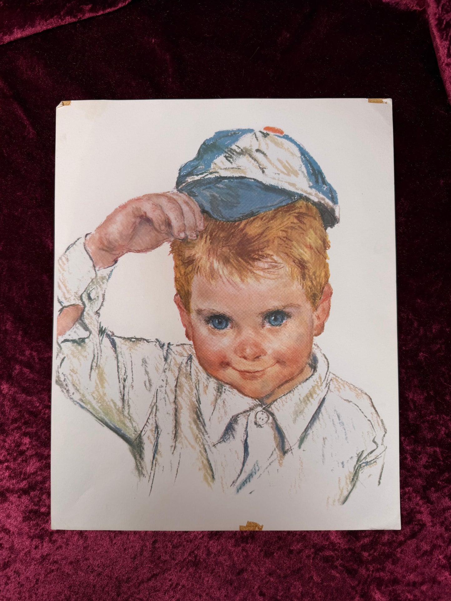 Vintage Ephemera - 1960s Print - "All American Boys" Baseball Player - Northern Paper Mill
