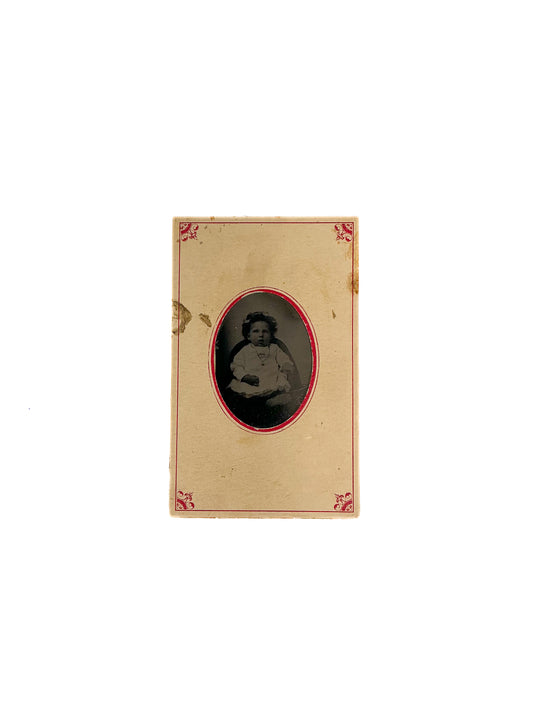 Antique Photograph - Tin Type - Haunted Victorian Child "Annie"