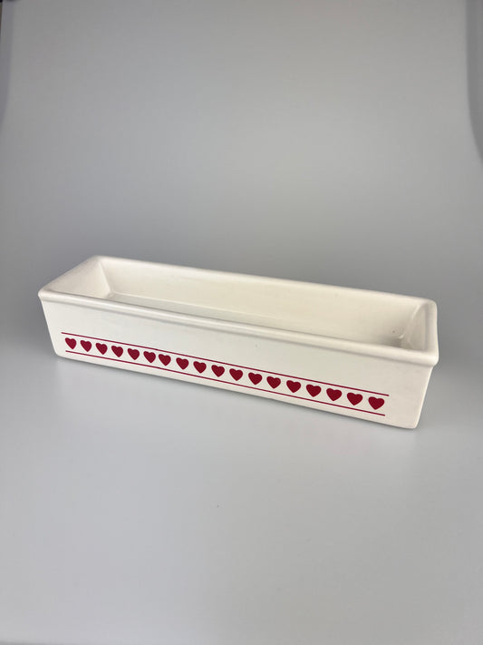 Vintage 1988 House Of Lloyd Ceramic Cracker Tray | Valentines Day Hearts