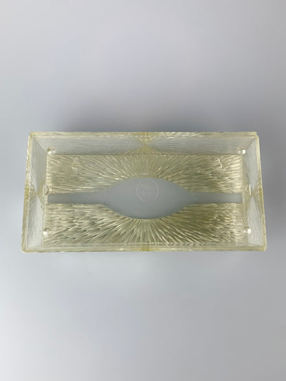 Vintage 1960s Lucite Starburst Tissue Box Holder - Wall Mountable