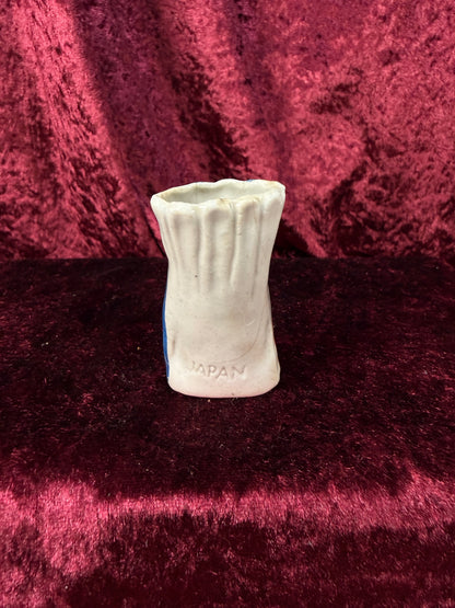 Vintage Miniature Ceramic Bud Vase – Kissing Cockatoos Relief - Made in Japan