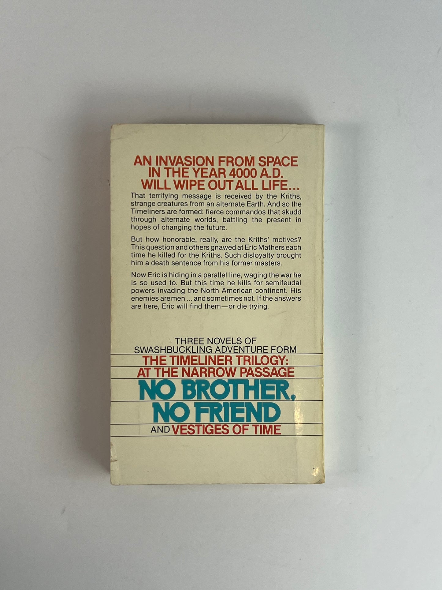 Vintage Paperback - No Brother, No Friend - Richard C Meredith - 1979