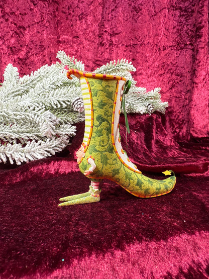 Vintage Christmas Ornament -  Elf In A Victorian Boot - Patience Brewster - Department 56