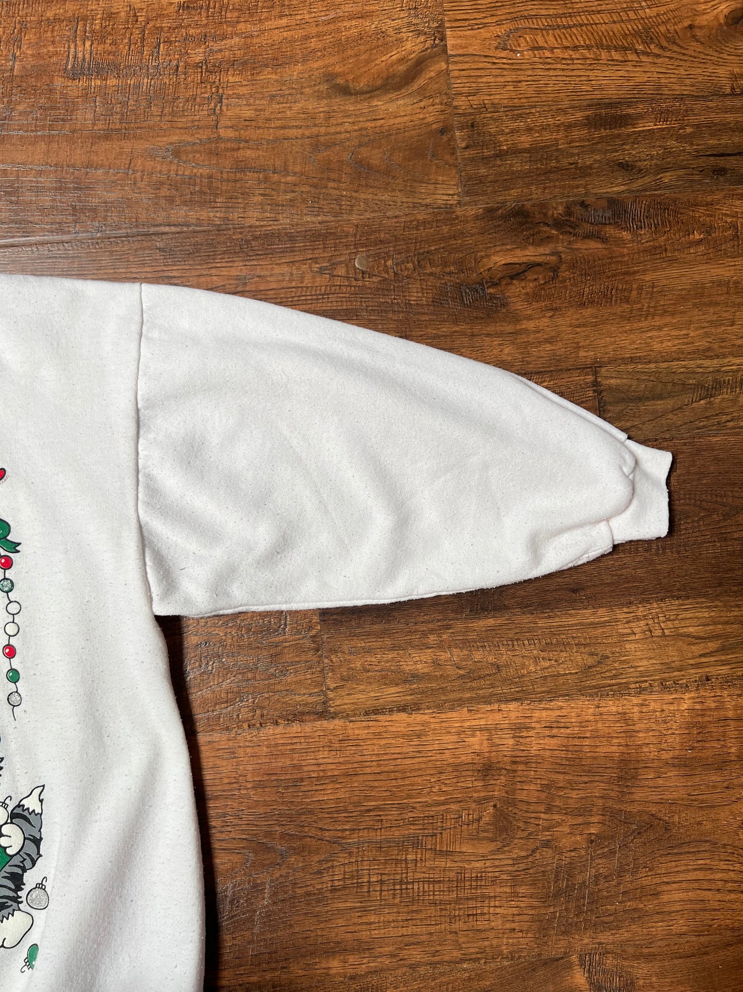 Vintage Clothing - Pullover Sweatshirt - Meowy Christmas - Saxon Cove - Medium