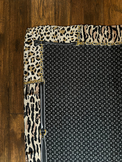 Vintage Louis Vuitton Long Soie Silk Scarf - Y2K Stephen Sprouse Cheetah Monogram Print