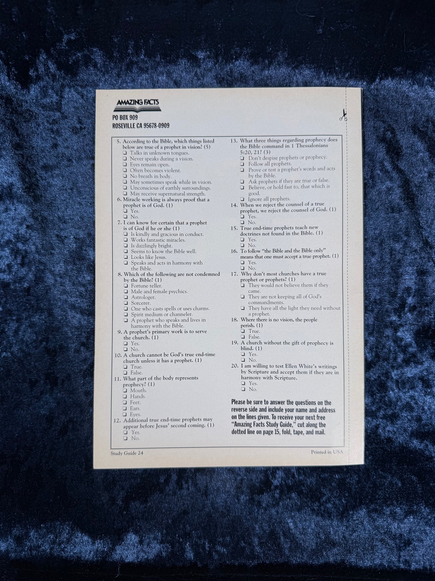 Vintage Amazing Facts Study Guide Booklet - Does God Inspire Astrologers and Psychics? - Early Edition