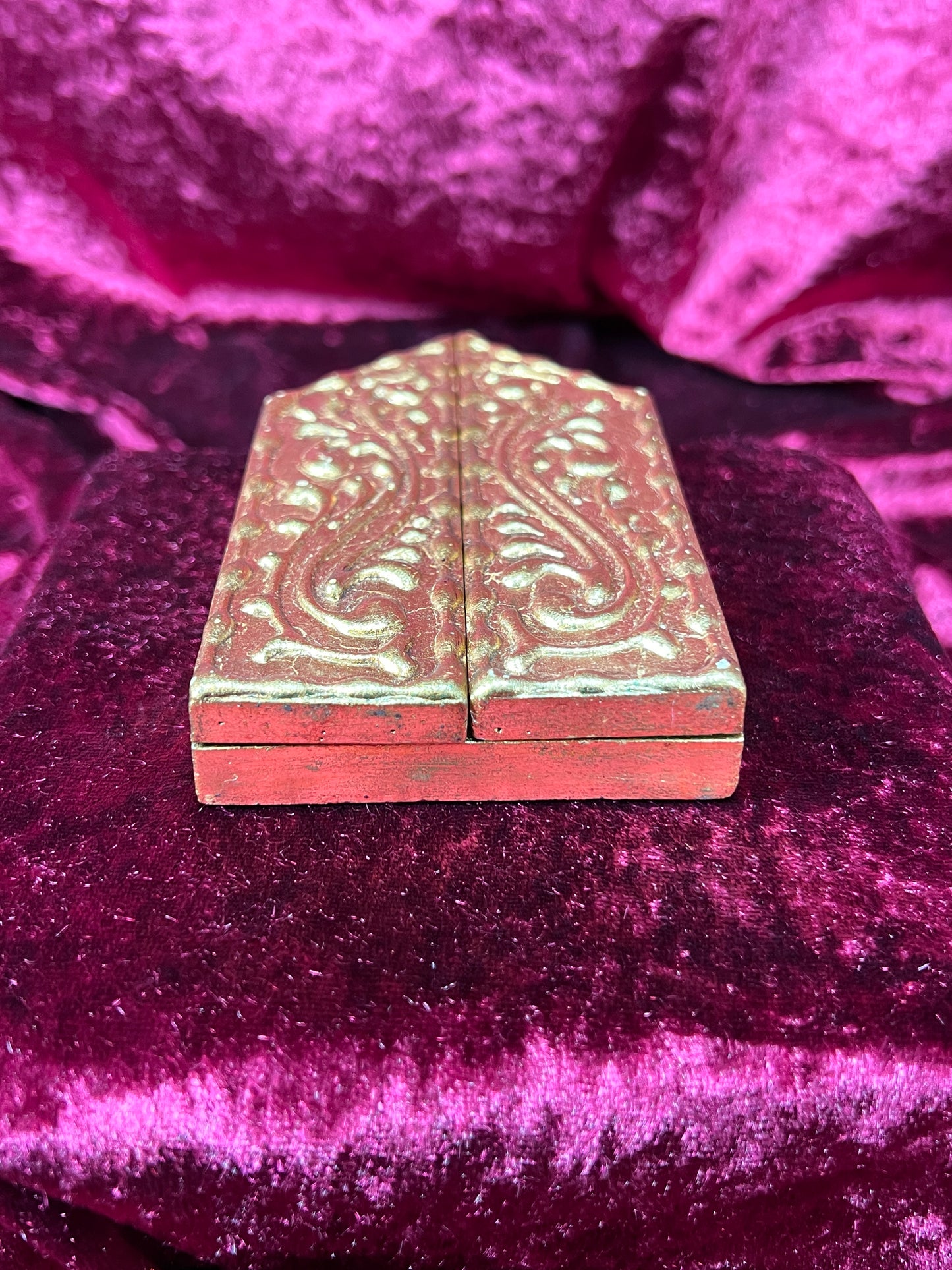 Vintage Religio - Gilt Wood Triptych - Florentine Madonna and Child - Made In Italy