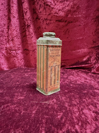 Vintage Medicine Cabinet - 1930s Art Deco Metal Tin - Mennen Talcum For Men