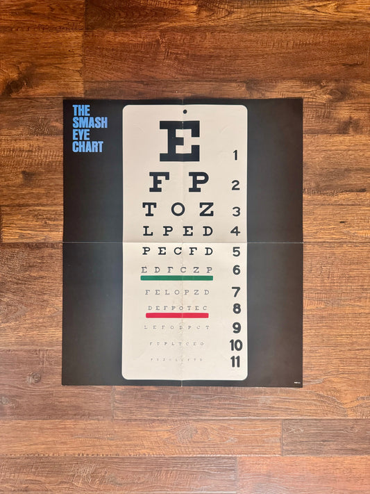 Vintage Magazine Insert Poster - 1970s - The Smash Eye Chart