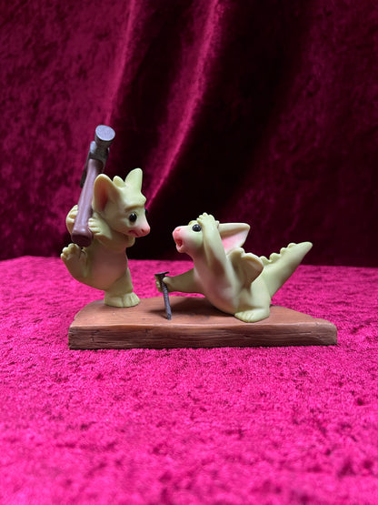 Vintage 2002 Pocket Dragons “Teamwork!” Figurine - Real Musgrave Dragon Collectible