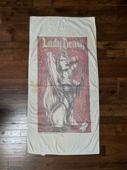 Vintage 1994 Lady Death Cotton Beach Towel - Brian Pulido Chaos Comics Hilasal